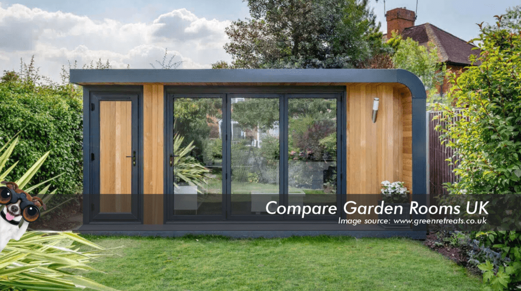oak garden room with dark grey roof , windows and bi folding doors