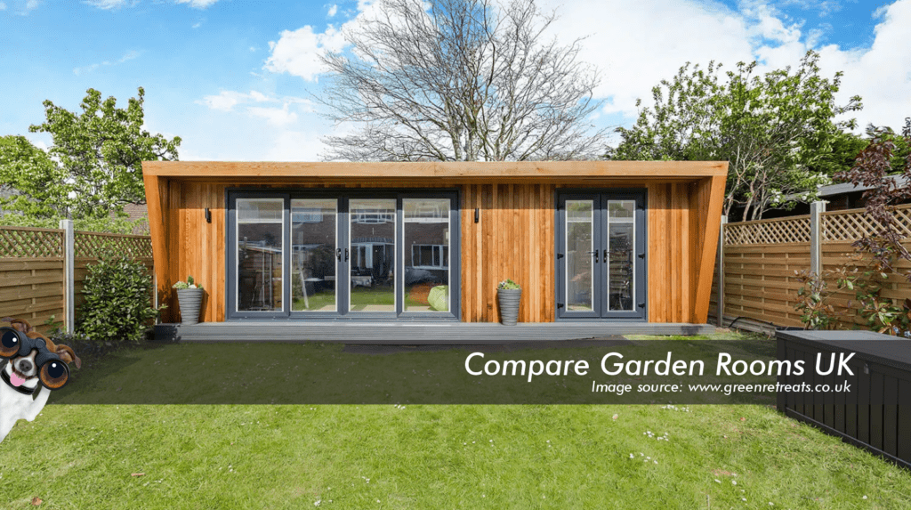 oak garden room with dark grey roof , windows and bi folding doors