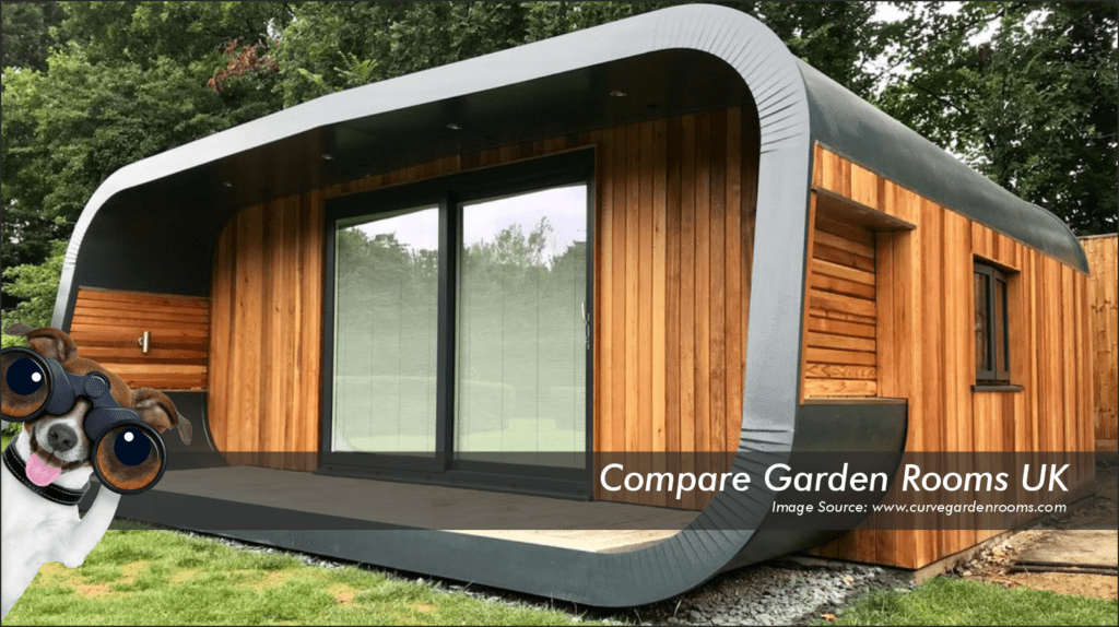 curved garden room with grey sliding doors