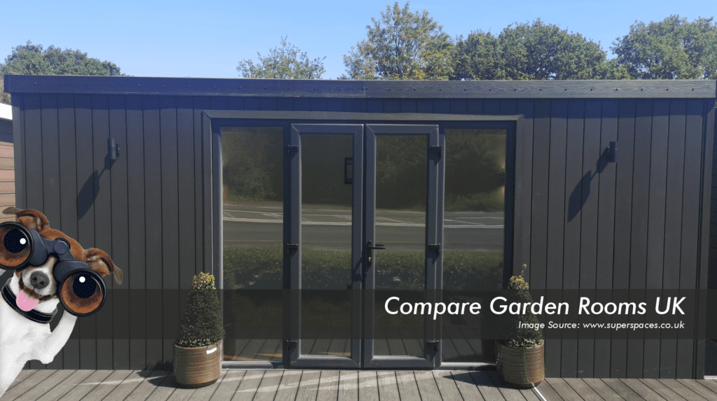 dark oak garden room with black french doors