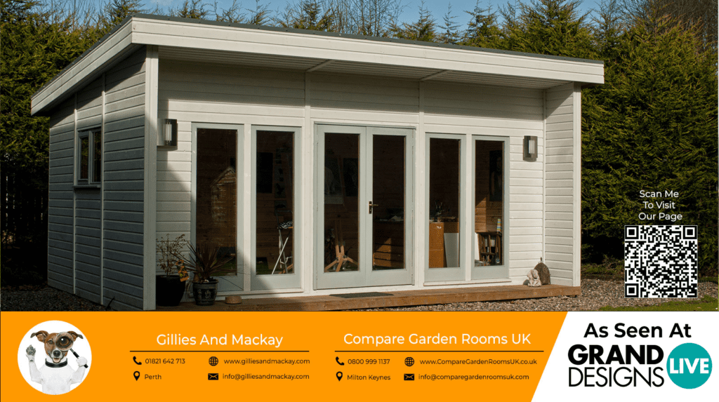 white garden room with white french doors