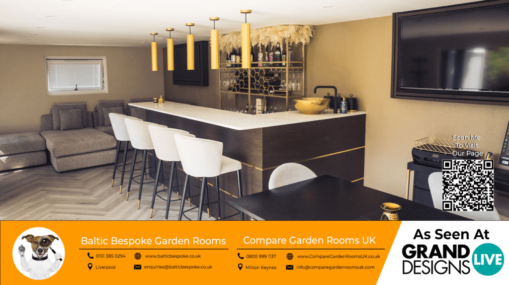 interior garden room used as a chilled out bar space