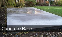 concrete base for garden room structure