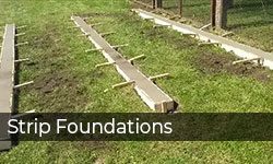 strip foundation for garden room